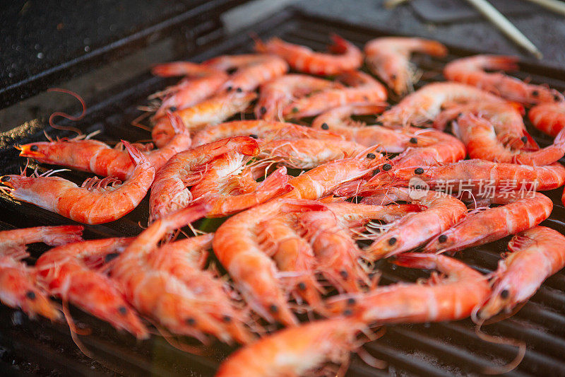 Shrimp on grill